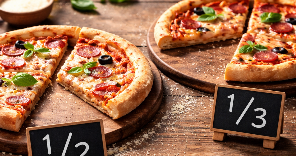 Що більше: 1/2 чи 1/3